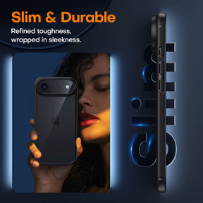 TAURI for iPhone Air Case, Full Camera Protection with Screen Protector, Anti-Yellowing Military-Grade Protection Shockproof Slim Phone Case for iPhone Air, Black