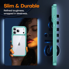 TAURI for iPhone 17 Pro Max Case, Full Camera Protection with Screen Protector, Anti-Yellowing Military-Grade Protection Shockproof Slim Phone Case for iPhone 17 ProMax, Green