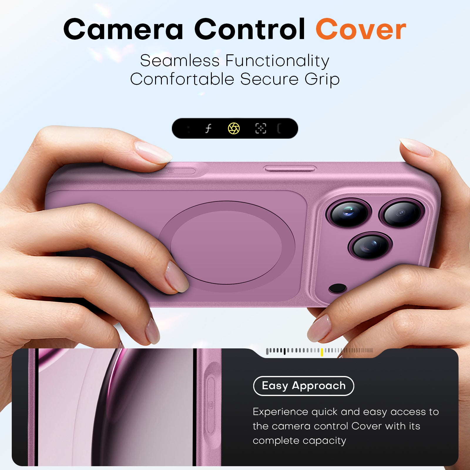 TAURI for 18 Pro Case, Compatible with MagSafe, Lilac Purple