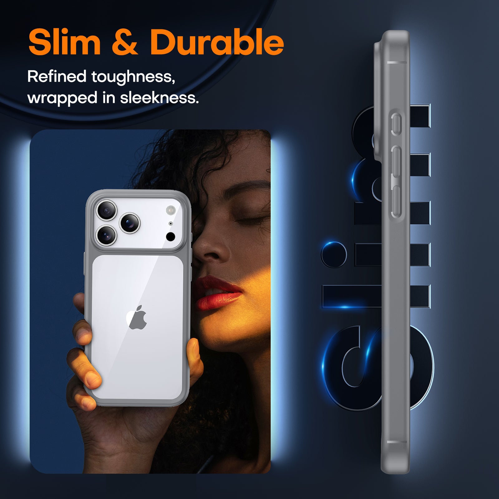 TAURI for iPhone 17 Pro Max Case, Full Camera Protection with Screen Protector, Anti-Yellowing Military-Grade Protection Shockproof Slim Phone Case for iPhone 17 ProMax, Grey