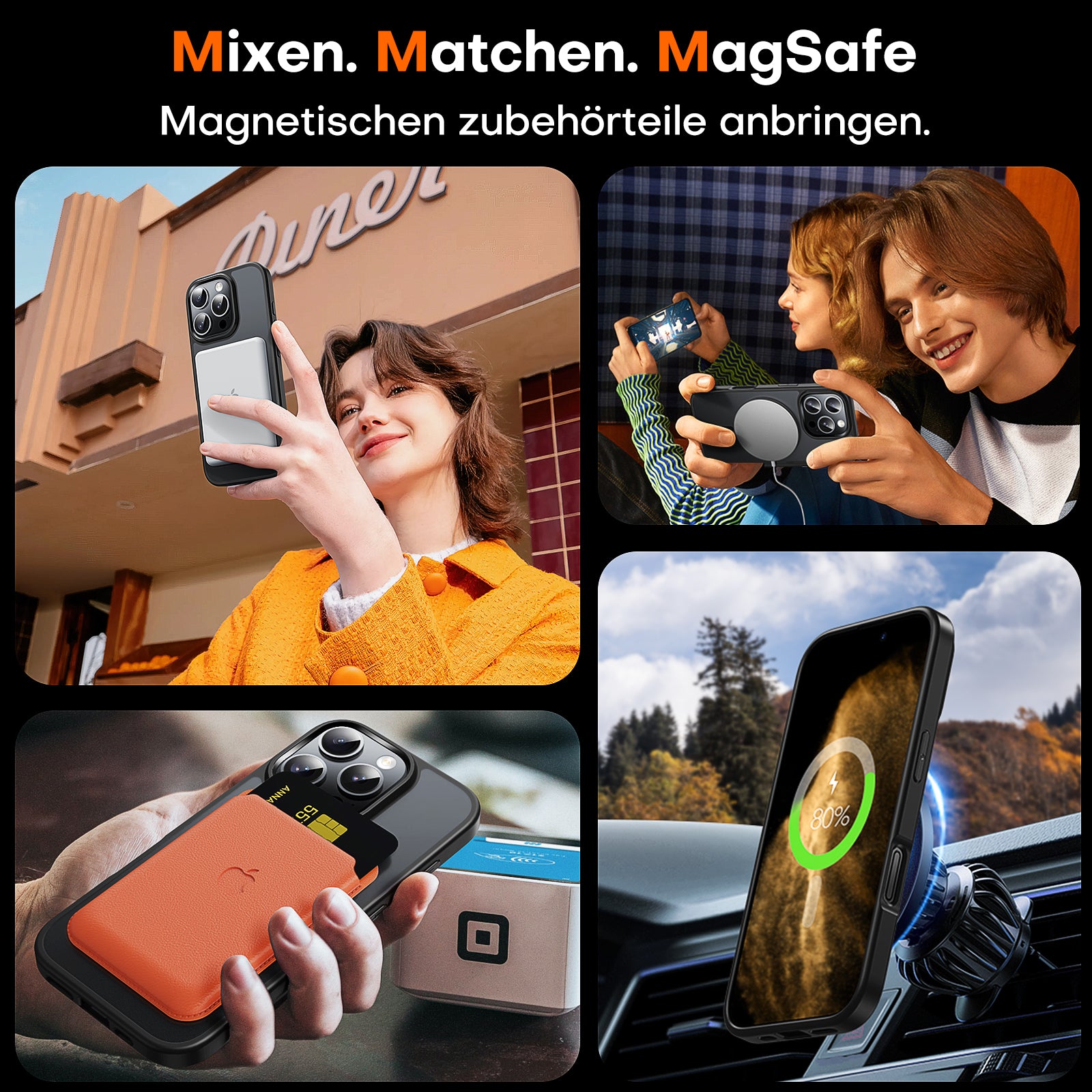 Aazon.co: TAURI 3 In 1 For IPhone 16 Pro Ax Case, Copatible With AgSafe [Not-Yellowing