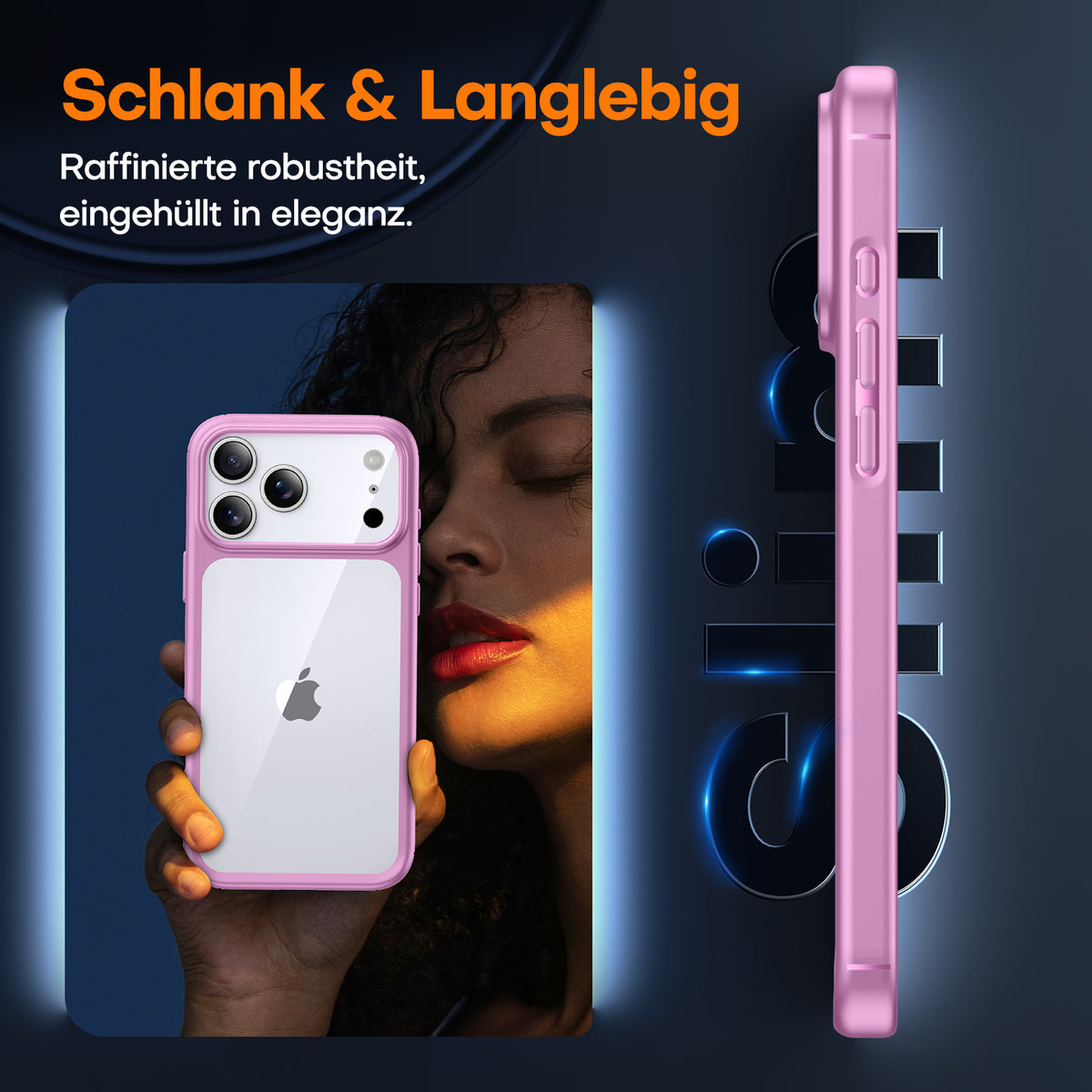TAURI for iPhone 17 Pro Case, Full Camera Protection with Screen Protector, Anti-Yellowing Military-Grade Protection Shockproof Slim Phone Case for iPhone 17 Pro, Pink
