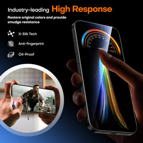 TAURI 2 Pack for iPhone 17 Screen Protector, [1-Step Install] with Auto Dust-Removal, 9H+ Tempered Glass, Full Coverage Protection, Anti-scratch [Military-Grade Shatterproof] Bubble-Free