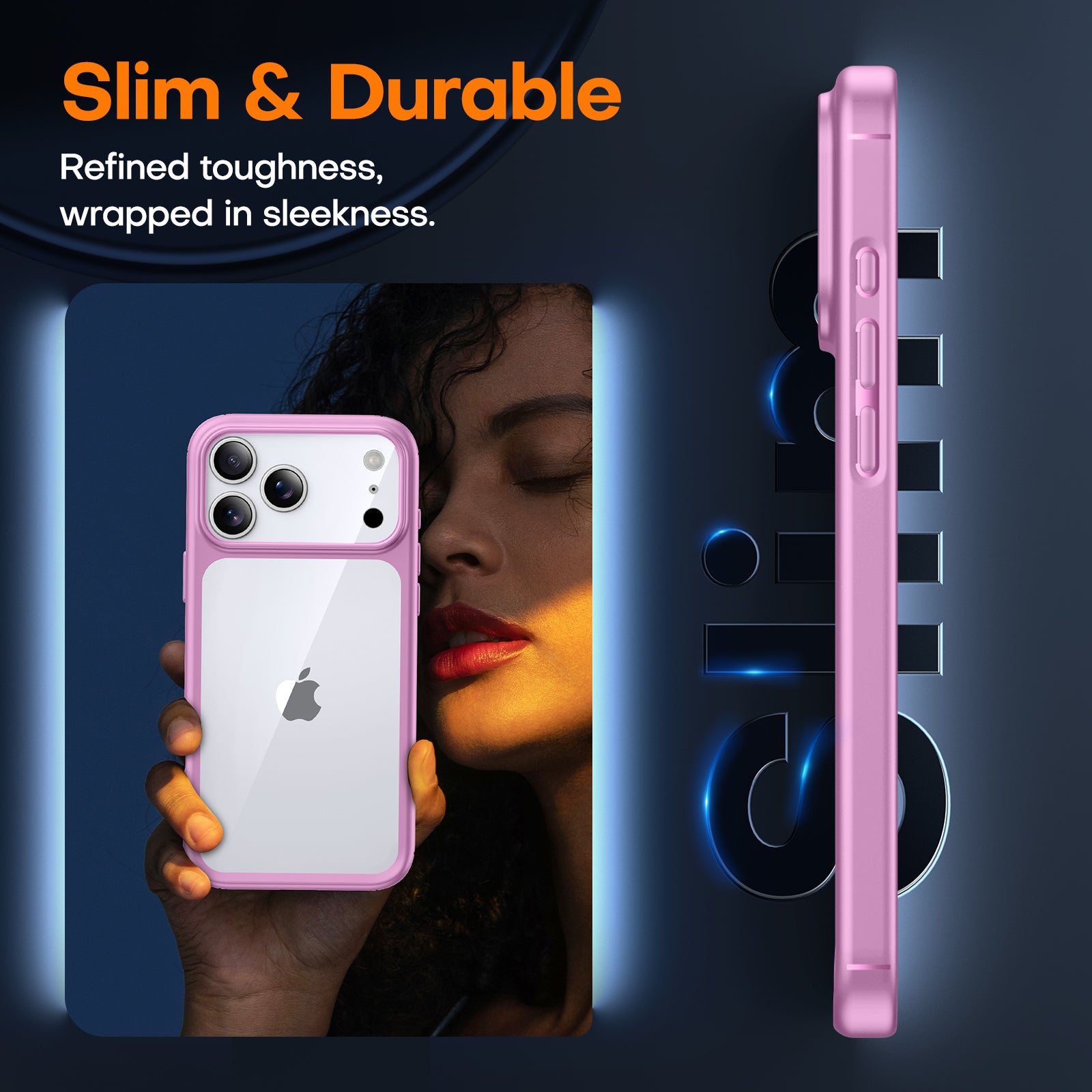 TAURI for iPhone 17 Pro Max Case, Full Camera Protection with Screen Protector, Anti-Yellowing Military-Grade Protection Shockproof Slim Phone Case for iPhone 17 ProMax, Pink