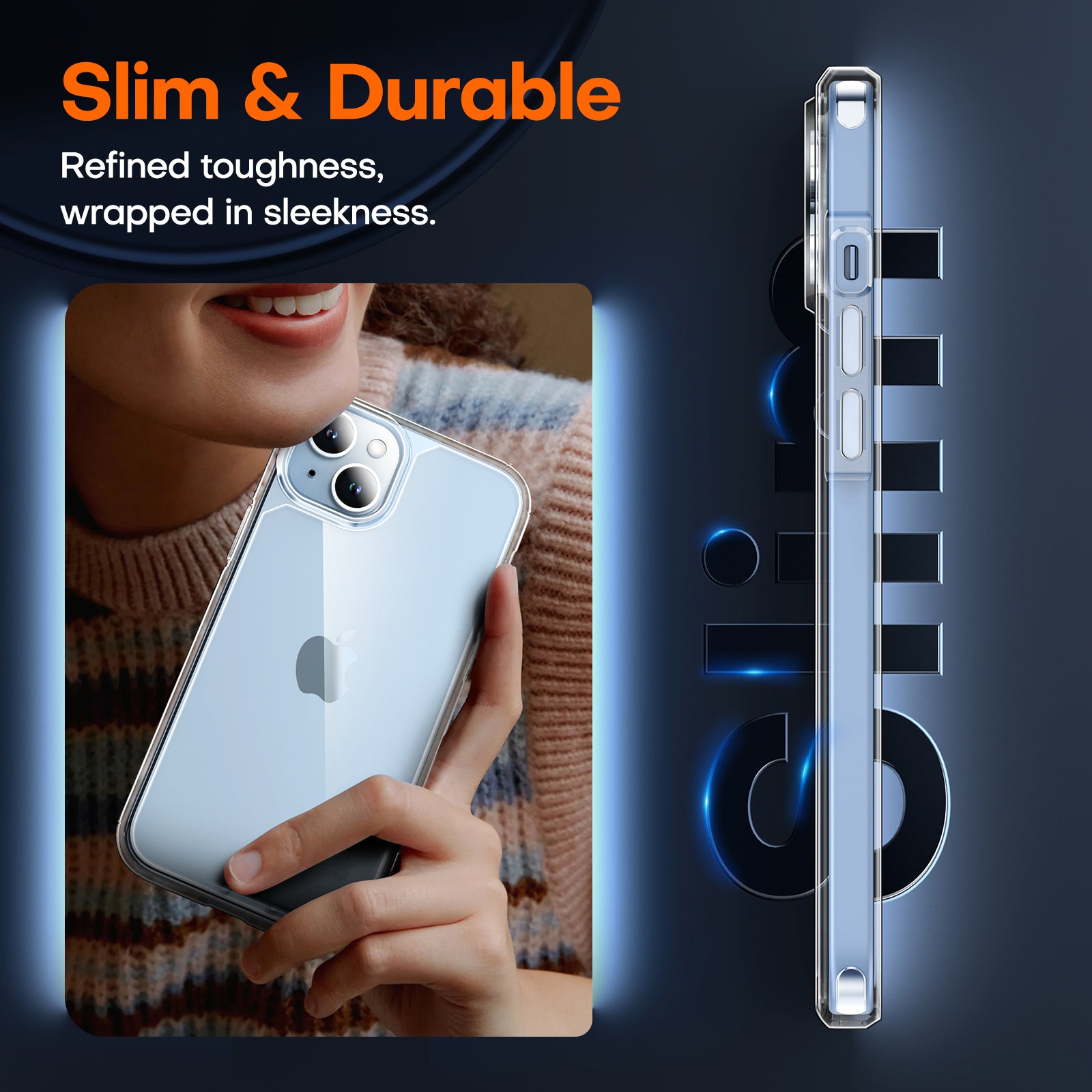 TAURI for iPhone 15 Case, [5 in 1] 1X Clear Case [Not-Yellowing] with 2X Screen Protector + 2X Camera Lens Protector, [Military Grade Drop Protection] Shockproof Slim Phone Case for iPhone 15, 6.1"