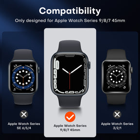 TAURI 2 Pack Waterproof Case Designed for Apple Watch Series 9 (2023) Series 8/7 41mm, [IP67 Waterproof Certified] with 9H Tempered Glass Screen Protector, [Full Protection] Slim Cover 41mm - Black