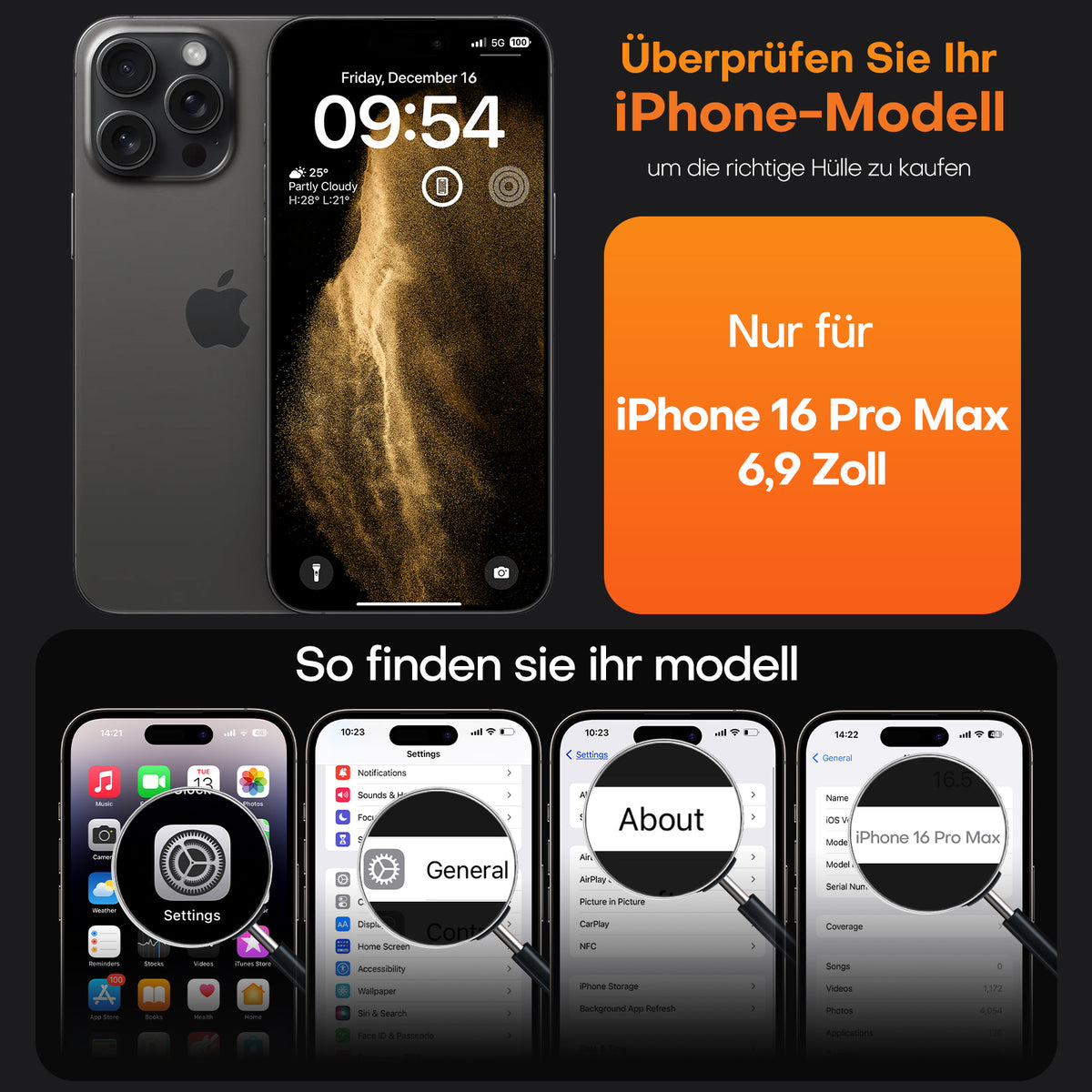 TAURI 3 in 1 for iPhone 16 Pro Max Case, Compatible with MagSafe, with 2X Screen Protectors, Not-Yellowing Military-Grade Protection, Shockproof Slim Magnetic Case for 16 ProMax 6.9", Clear