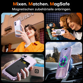 TAURI for iPhone 17 Case, Camera Control Anti-Yellowing, with Screen Protector, Military-Grade Protection Shockproof Phone Case for iPhone 17, Clear