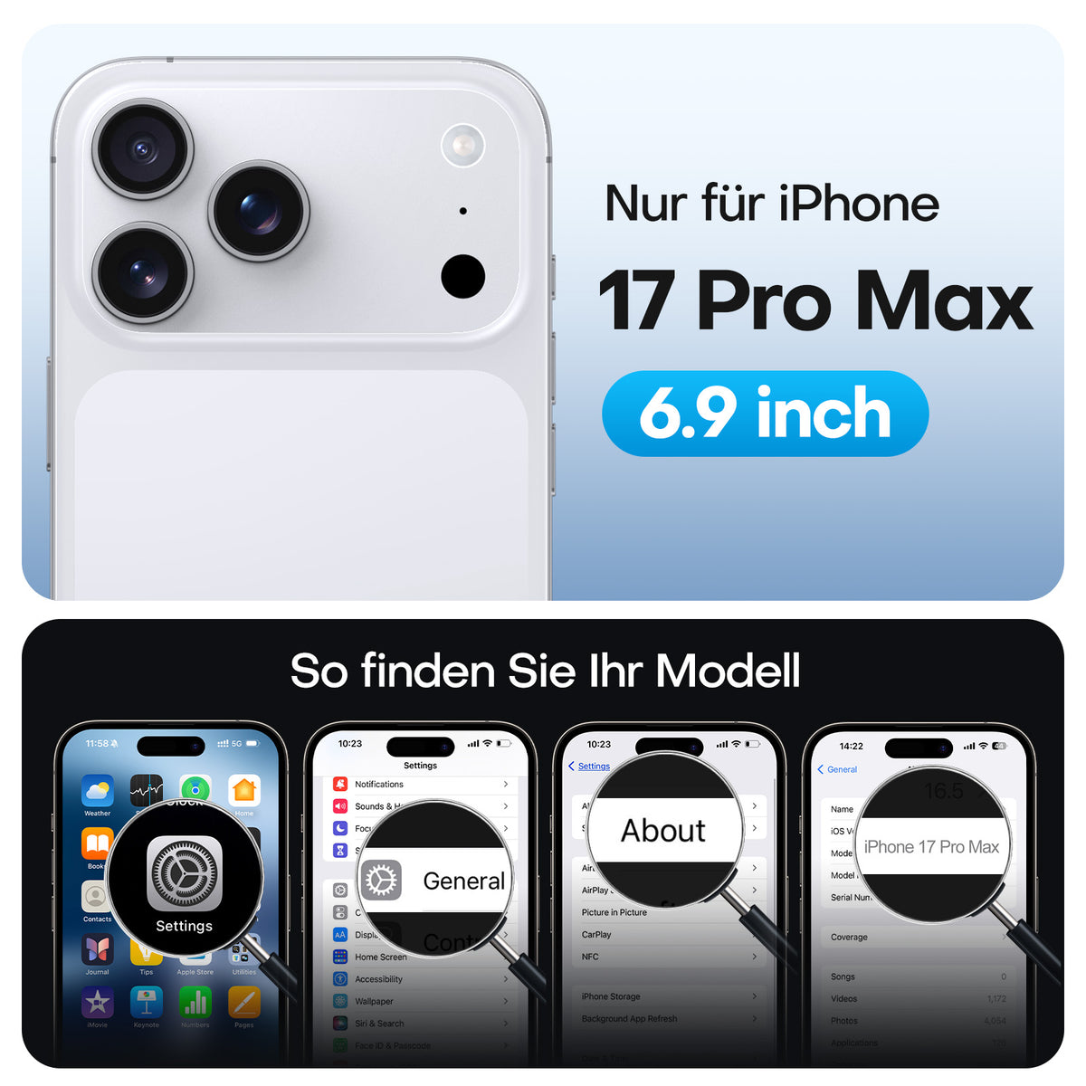 TAURI Original Design for iPhone 17 Pro Max Case, Compatible with MagSafe with Screen Protector, Anti-Yellowing Military-Grade Protection Shockproof Magnetic iPhone 17 ProMax Case, Clear White