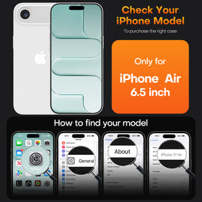 TAURI for iPhone Air Case, Full Camera Protection with Screen Protector, Anti-Yellowing Military-Grade Protection Shockproof Slim Phone Case for iPhone 17 Air 6.5 inch, Green