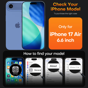 TAURI for iPhone Air Case, Full Camera Protection with Screen Protector, Translucent Matte Military-Grade Protection Shockproof Slim Phone Case for iPhone Air, Matte Blue