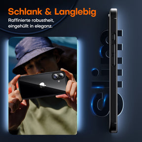 TAURI for iPhone 17 Case, Anti-Yellowing with Screen Protector, Military-Grade Protection Shockproof Slim Phone Case for iPhone 17, Black