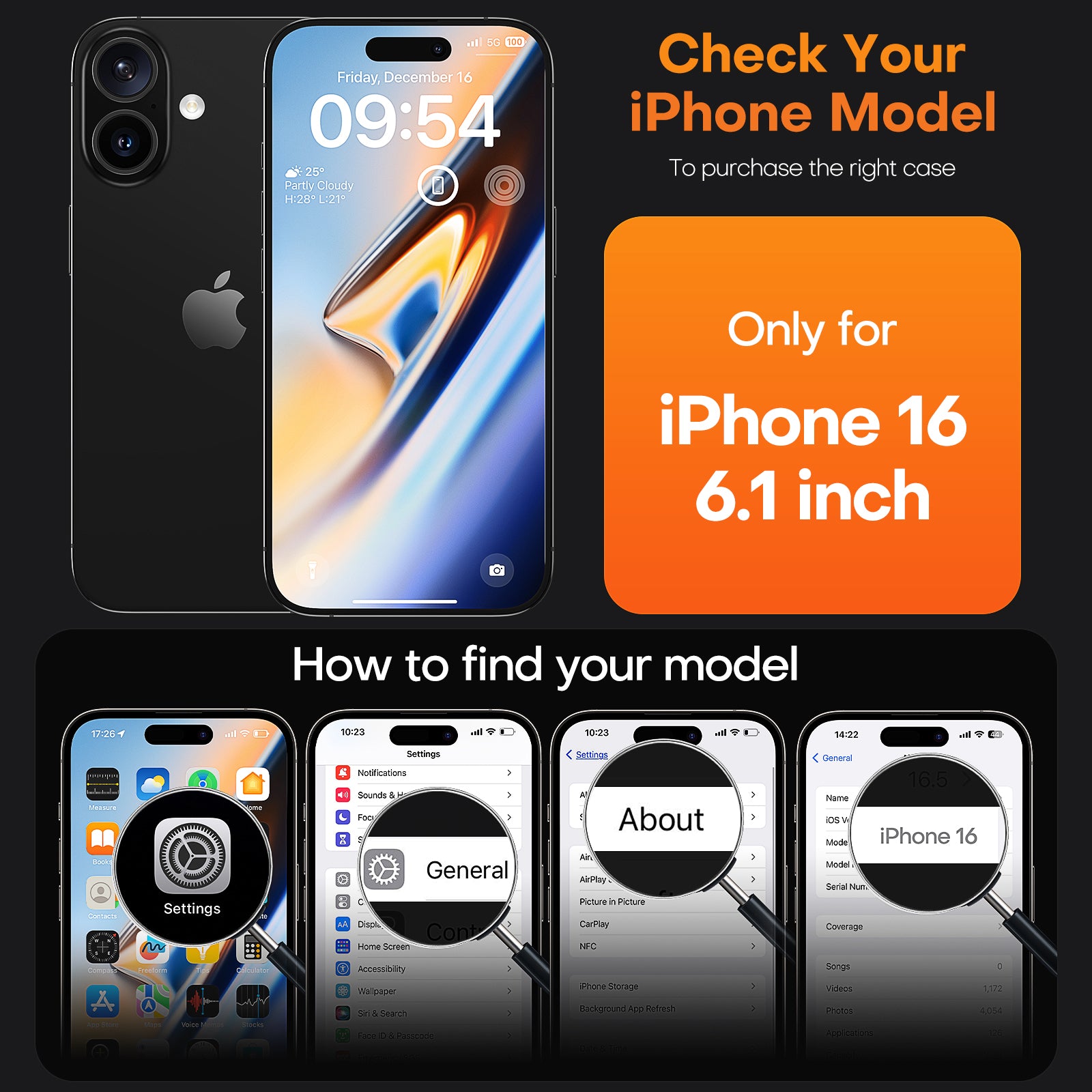 TAURI 5 in 1 for iPhone 16 Case, [Compatible with Magsafe] with 2X Screen Protector +2X Camera Lens Protector, Shockproof Slim Translucent Matte Magnetic Case for iPhone 16 6.1", Matte Black