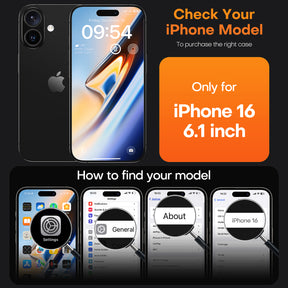 TAURI 5 in 1 for iPhone 16 Case, [Compatible with Magsafe] with 2X Screen Protector +2X Camera Lens Protector, Shockproof Slim Translucent Matte Magnetic Case for iPhone 16 6.1", Matte Black