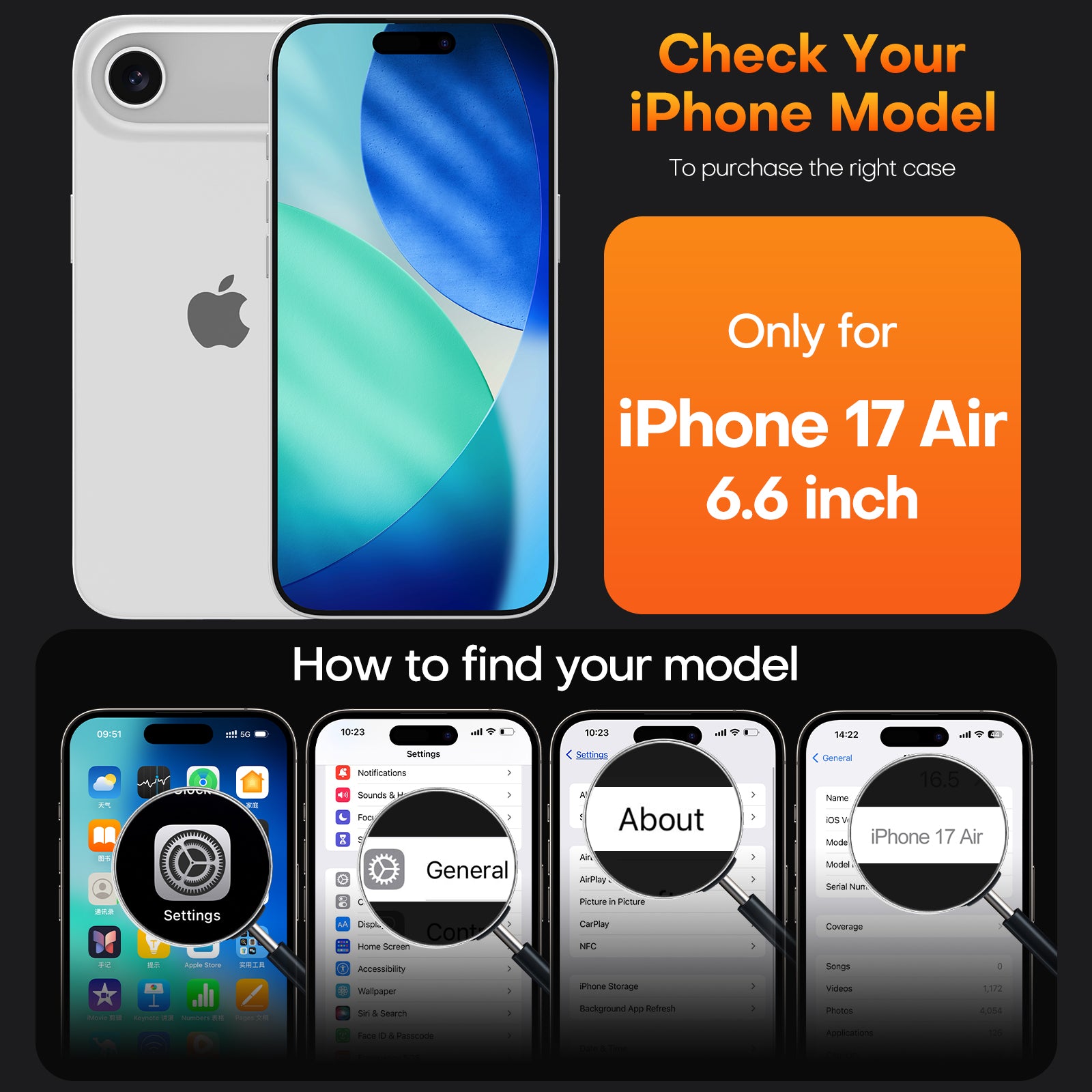 TAURI for iPhone Air Case, Full Camera Protection with Screen Protector, Anti-Yellowing Military-Grade Protection Shockproof Slim Phone Case for iPhone 17 Air 6.5 inch, Purple