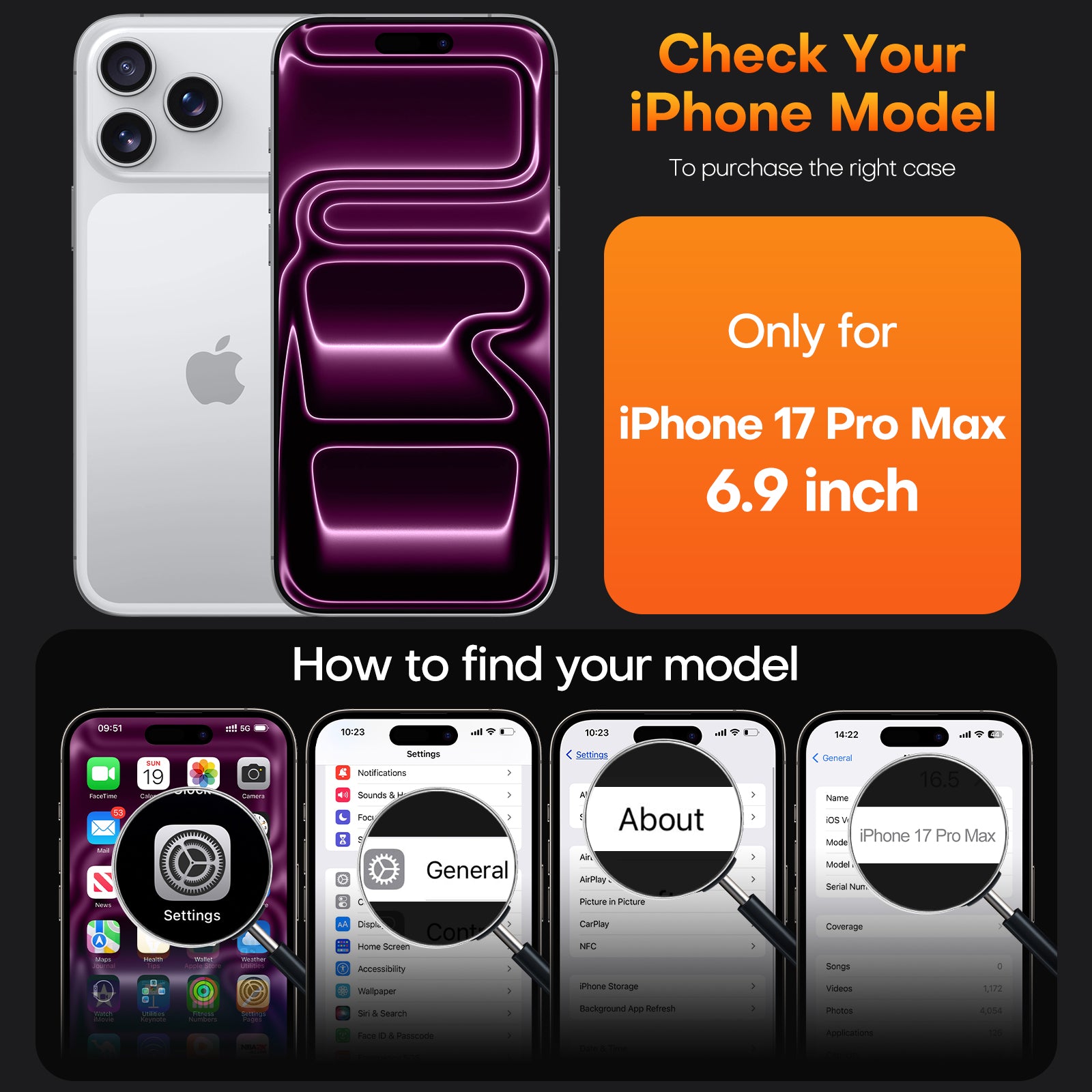TAURI for iPhone 17 Pro Max Case, Full Camera Protection with Screen Protector, Anti-Yellowing Military-Grade Protection Shockproof Slim Phone Case for iPhone 17 ProMax, Pink