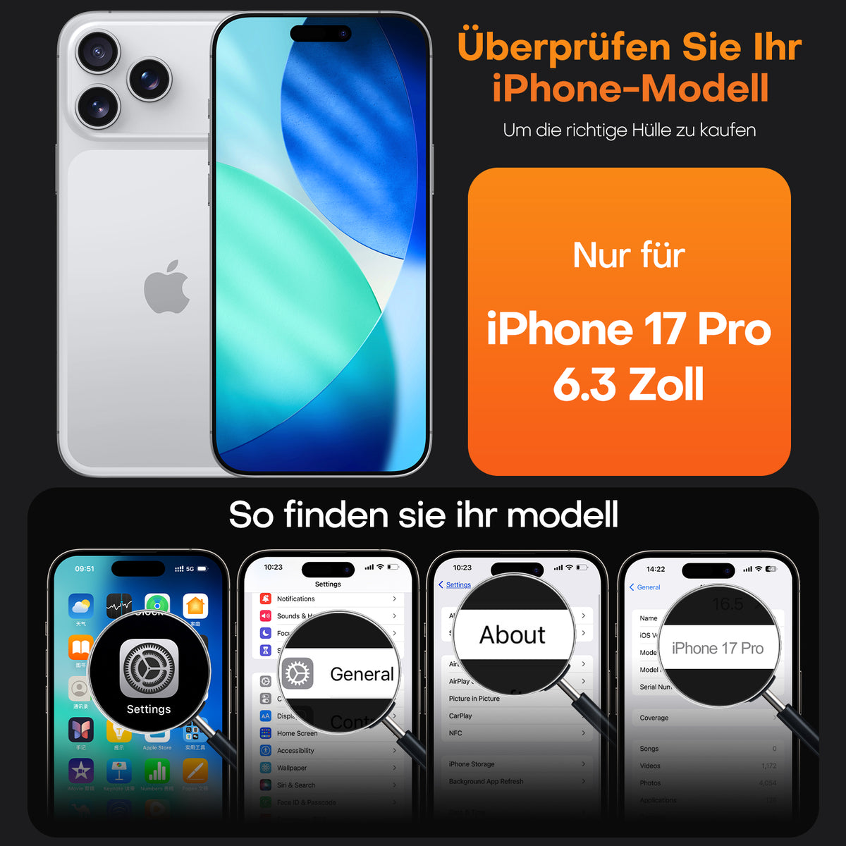 TAURI for iPhone 17 Pro Case, Full Camera Protection with Screen Protector, Anti-Yellowing Military-Grade Protection Shockproof Slim Phone Case for iPhone 17 Pro, Purple