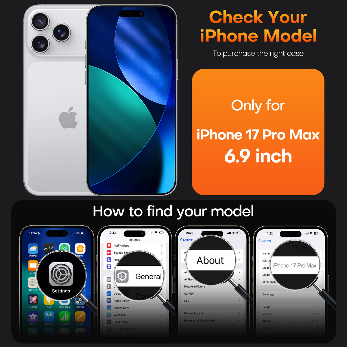 TAURI for iPhone 17 Pro Max Case, Full Camera Protection with Screen Protector, Anti-Yellowing Military-Grade Protection Shockproof Slim Phone Case for iPhone 17 ProMax, Purple