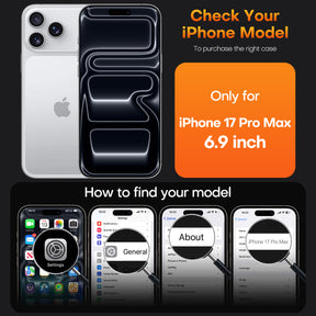 TAURI for iPhone 17 Pro Max Case, Full Camera Protection with Screen Protector, Anti-Yellowing Military-Grade Protection Shockproof Slim Phone Case for iPhone 17 ProMax, Grey
