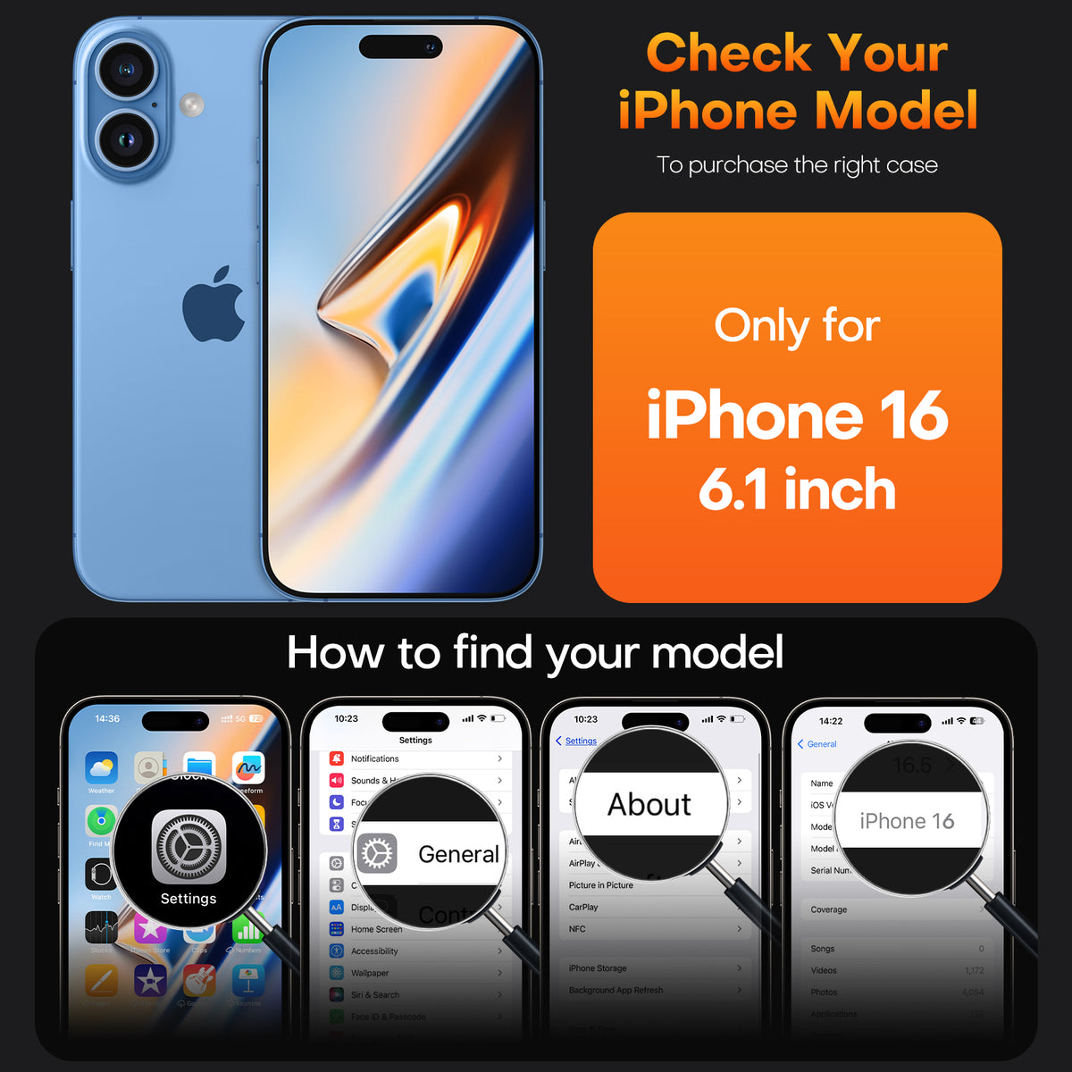 TAURI for iPhone 16 Case, Compatible with MagSafe, with Screen Protectors, Anti-Yellowing Military-Grade Protection, Shockproof Slim Magnetic Phone Case for iPhone 16 6.1", Clear