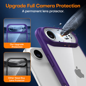 TAURI for iPhone Air Case, Full Camera Protection with Screen Protector, Anti-Yellowing Military-Grade Protection Shockproof Slim Phone Case for iPhone 17 Air 6.5 inch, Purple