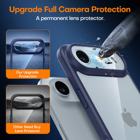 TAURI for iPhone Air Case, Full Camera Protection with Screen Protector, Anti-Yellowing Military-Grade Protection Shockproof Slim Phone Case for iPhone Air, Blue