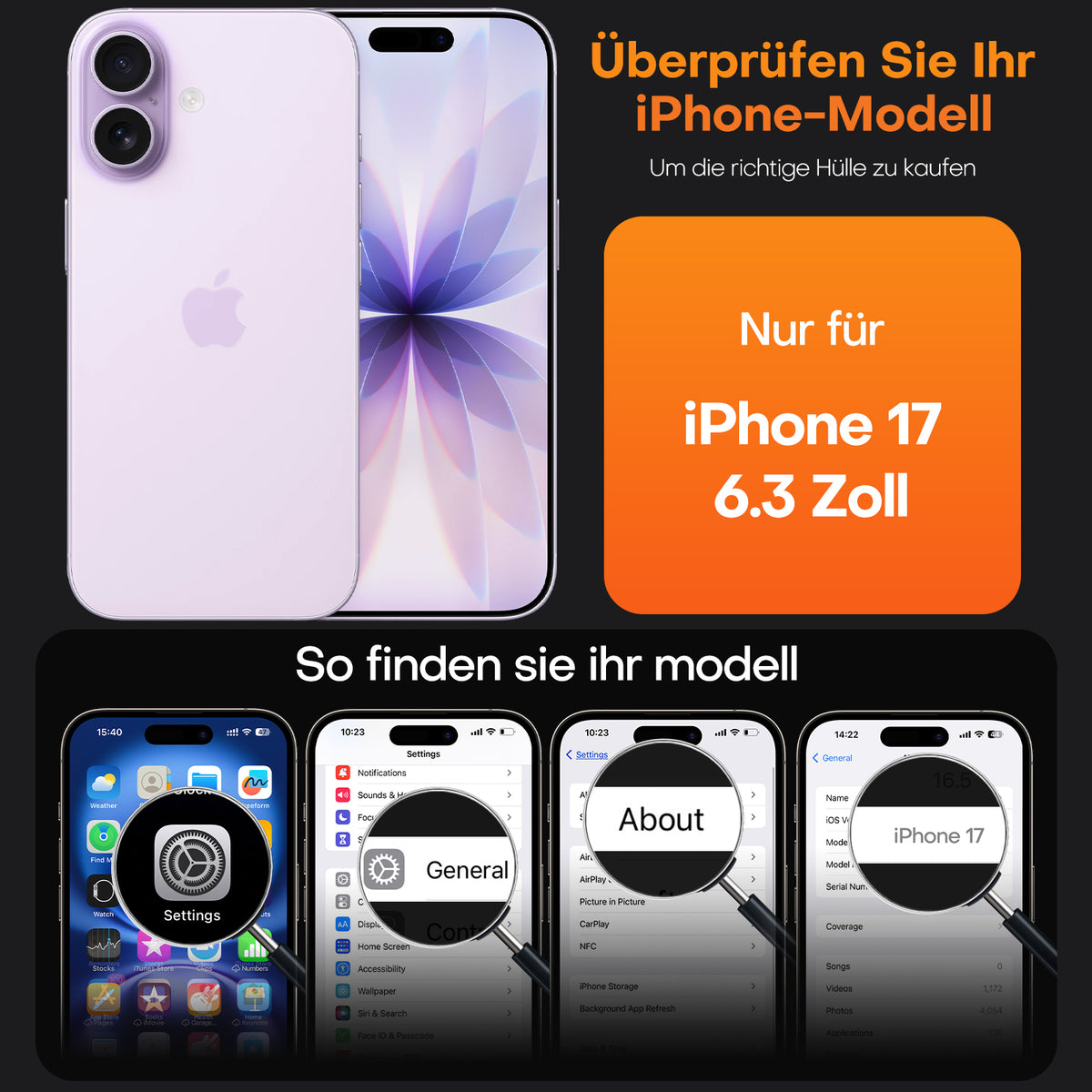 TAURI for iPhone 17 Case, Camera Control Anti-Yellowing, with Screen Protector, Military-Grade Protection Shockproof Phone Case for iPhone 17, Clear