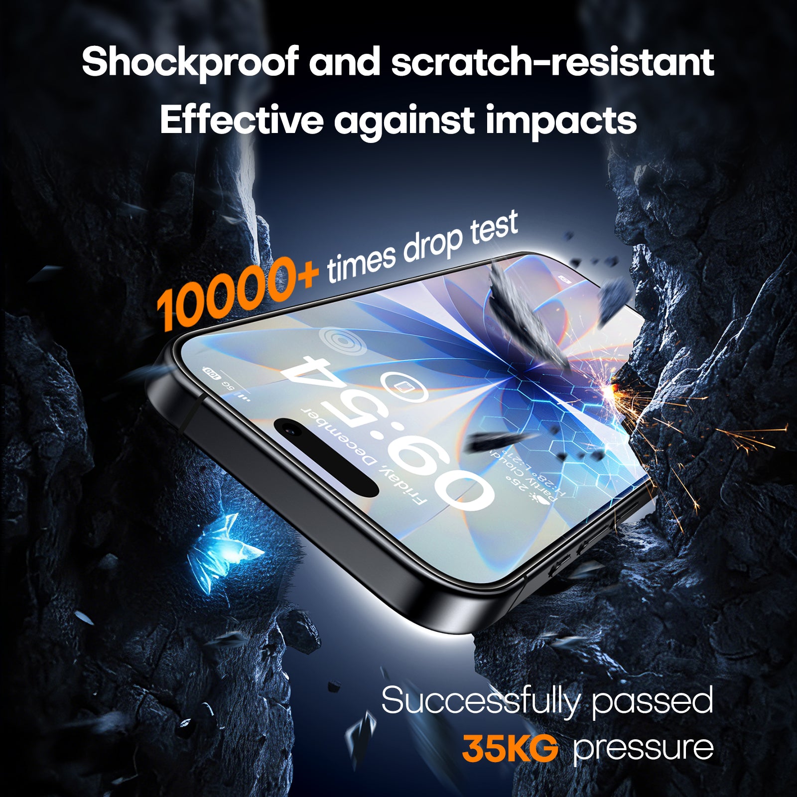 TAURI 2 Pack for iPhone 17 Screen Protector, [1-Step Install] with Auto Dust-Removal, 9H+ Tempered Glass, Full Coverage Protection, Anti-scratch [Military-Grade Shatterproof] Bubble-Free