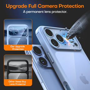 TAURI for iPhone 17 Pro Max Case, Full Camera Protection with Screen Protector, Anti-Yellowing Military-Grade Protection Shockproof Slim Phone Case for iPhone 17 ProMax, Star Blue