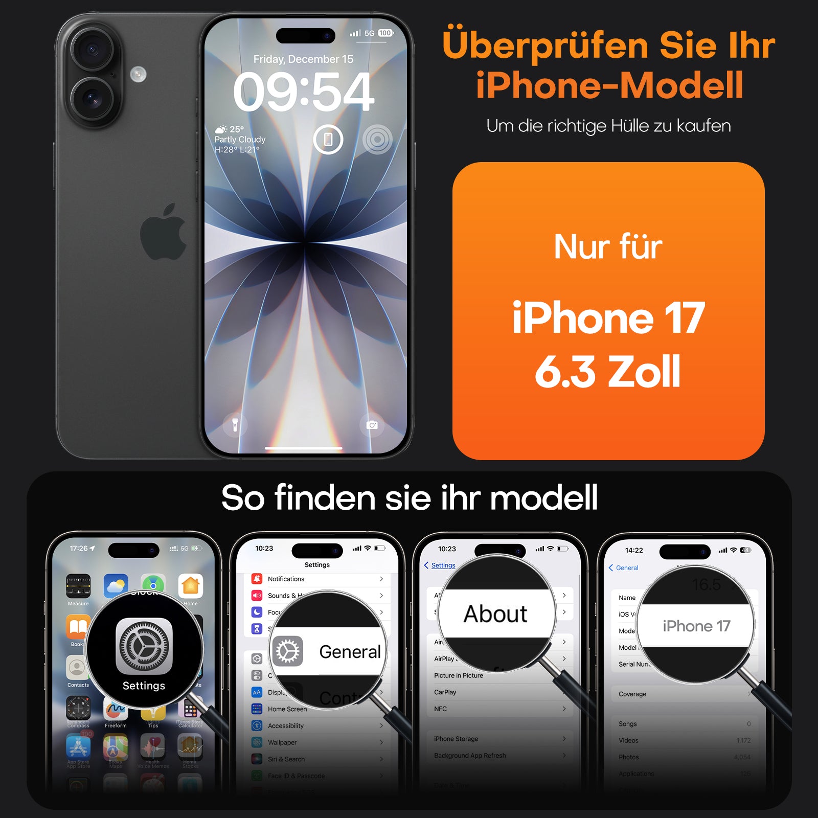 TAURI for iPhone 17 Case, Anti-Yellowing with Screen Protector, Translucent Matte Military-Grade Protection Shockproof Slim Phone Case for iPhone 17, Matte Black