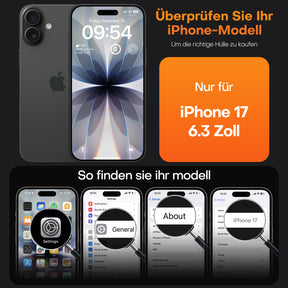 TAURI for iPhone 17 Case, Anti-Yellowing with Screen Protector, Translucent Matte Military-Grade Protection Shockproof Slim Phone Case for iPhone 17, Matte Black