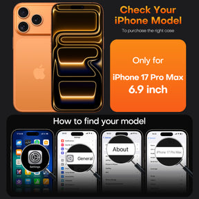 TAURI for iPhone 17 Pro Max Case, Full Camera Protection with Screen Protector, Anti-Yellowing Military-Grade Protection Shockproof Slim Phone Case for iPhone 17 ProMax, Clear