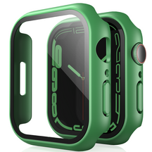 TAURI 2 Pack Hard Case Designed for Apple Watch Series 9 (2023) Series 8/7 45mm, [360° Shockproof] with 9H Tempered Glass Screen Protector, [Scratch-Resistant] Cover for iWatch 45mm - Black