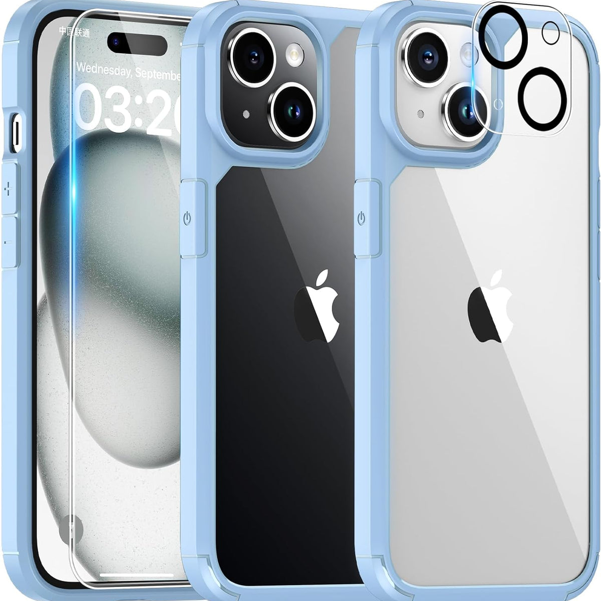 TAURI for iPhone 15 Plus Case, [5 in 1] 1X Clear Case [Not-Yellowing]
