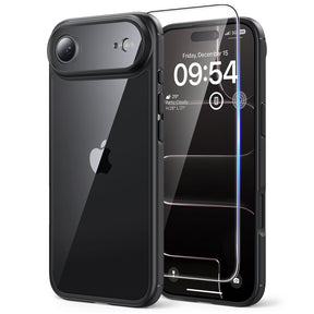 TAURI for iPhone Air Case, Full Camera Protection with Screen Protector, Anti-Yellowing Military-Grade Protection Shockproof Slim Phone Case for iPhone Air, Black