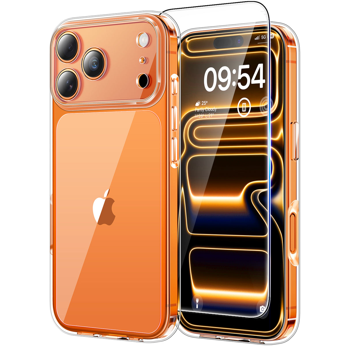 TAURI for iPhone 17 Pro Max Case, Full Camera Protection with Screen Protector, Anti-Yellowing Military-Grade Protection Shockproof Slim Phone Case for iPhone 17 ProMax, Clear