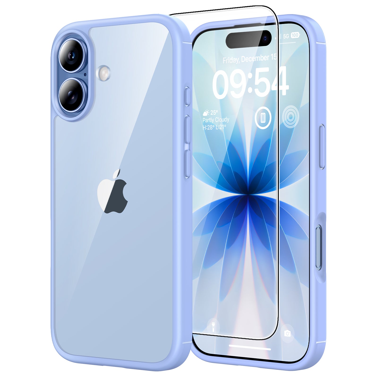 TAURI for iPhone 17 Case, Anti-Yellowing with Screen Protector, Military-Grade Protection Shockproof Slim Phone Case for iPhone 17, Star Blue