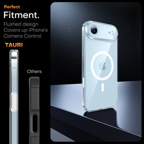 TAURI for iPhone Air Case, Camera Control Full Camera Protection, with Screen Protector, Military-Grade Protection Shockproof Phone Case for iPhone Air, Clear