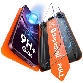TAURI 2 Pack for 18 Pro Screen Protector, 1-Step Install