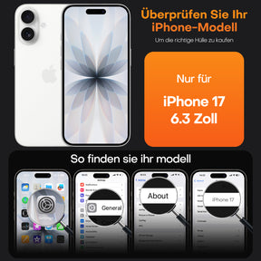 TAURI for iPhone 17 Case, Anti-Yellowing with Screen Protector, Military-Grade Protection Shockproof Slim Phone Case for iPhone 17, Grey