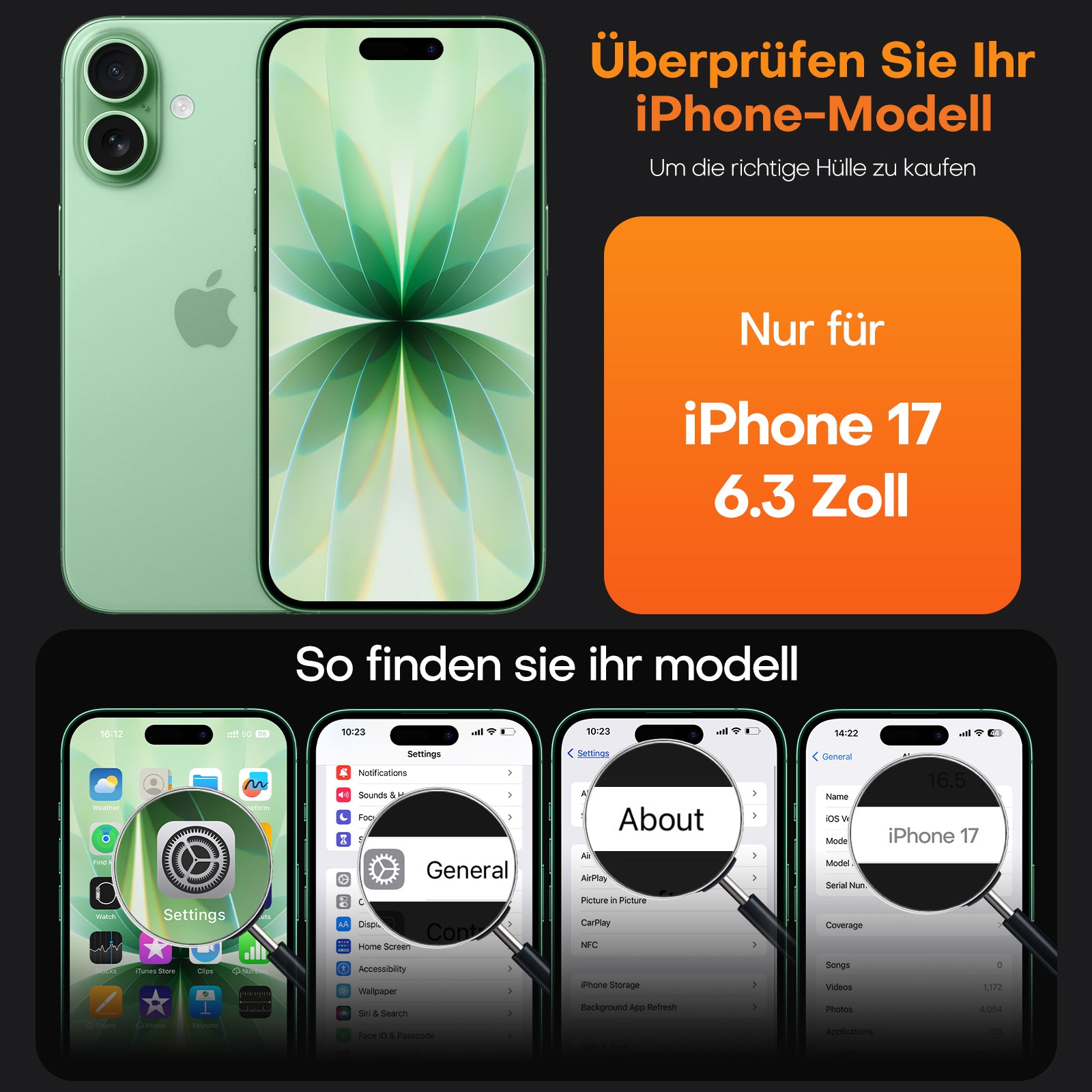 TAURI for iPhone 17 Case, Anti-Yellowing with Screen Protector, Military-Grade Protection Shockproof Slim Phone Case for iPhone 17, Green