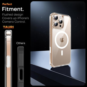 TAURI for iPhone 16 Pro Max Case with Camera Control Button, Compatible with MagSafe [Anti-Yellowing], Military-Grade Protection, Slim Shockproof Magnetic Case for iPhone 16 Pro Max 6.9", Clear