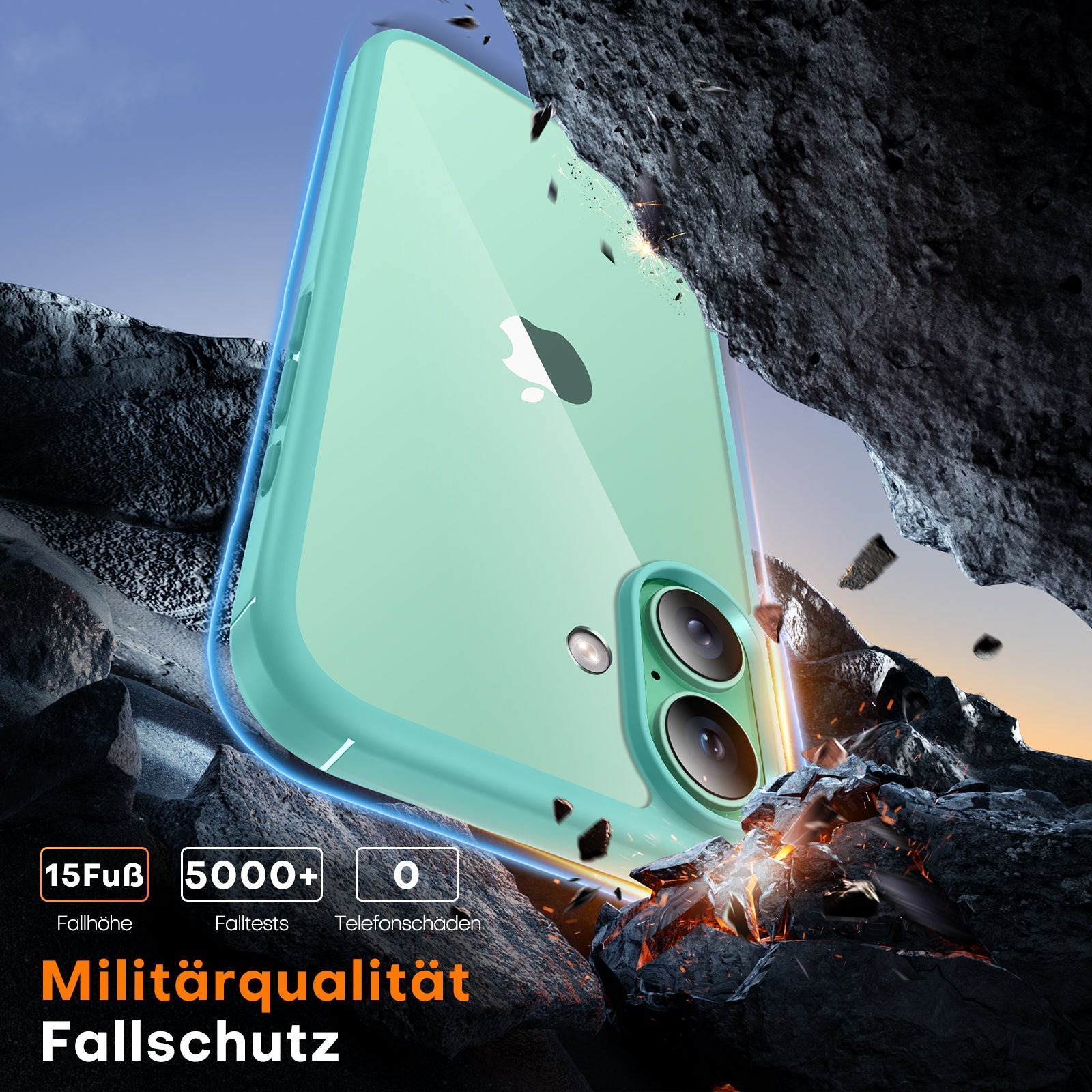 TAURI for iPhone 17 Case, Anti-Yellowing with Screen Protector, Military-Grade Protection Shockproof Slim Phone Case for iPhone 17, Green