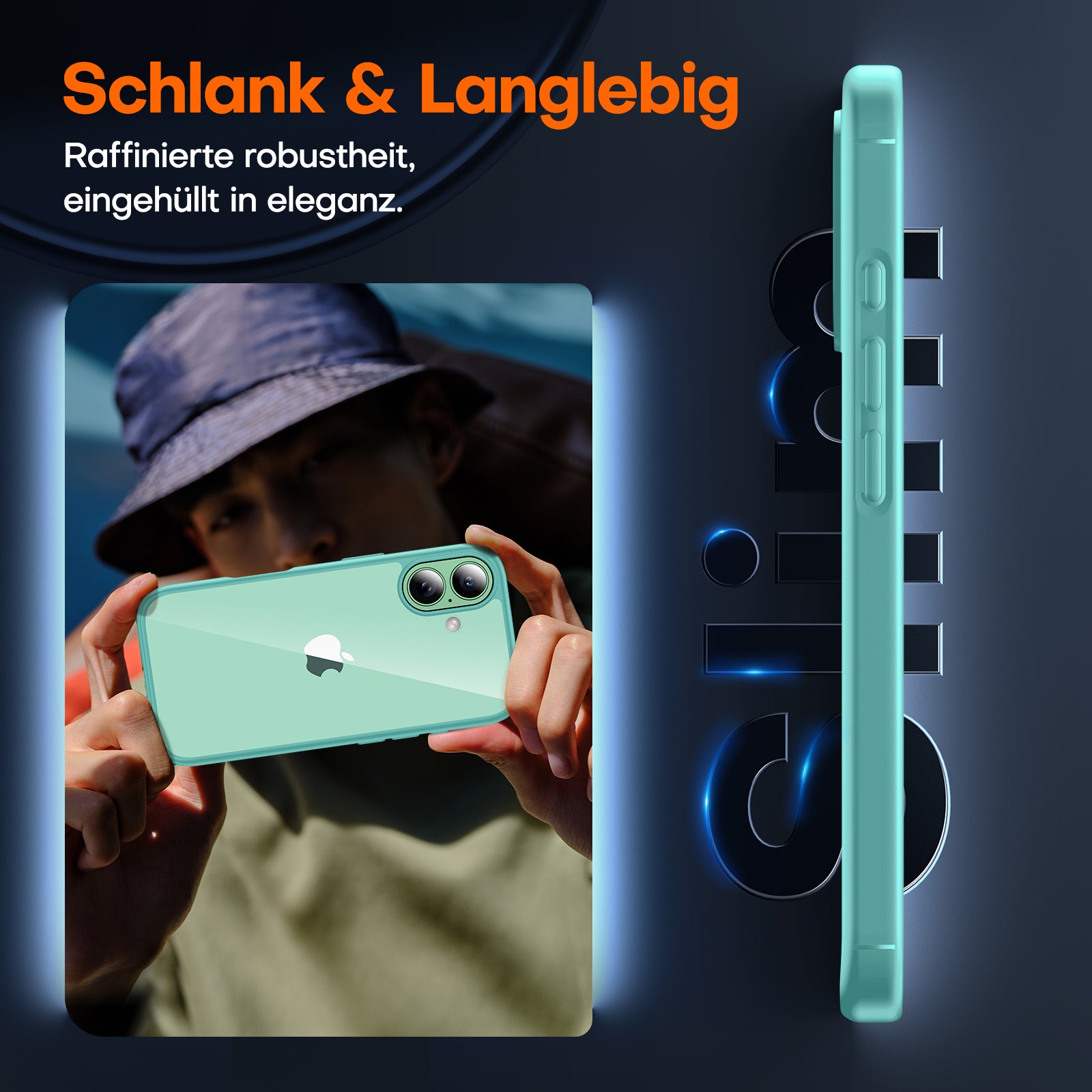 TAURI for iPhone 17 Case, Anti-Yellowing with Screen Protector, Military-Grade Protection Shockproof Slim Phone Case for iPhone 17, Green