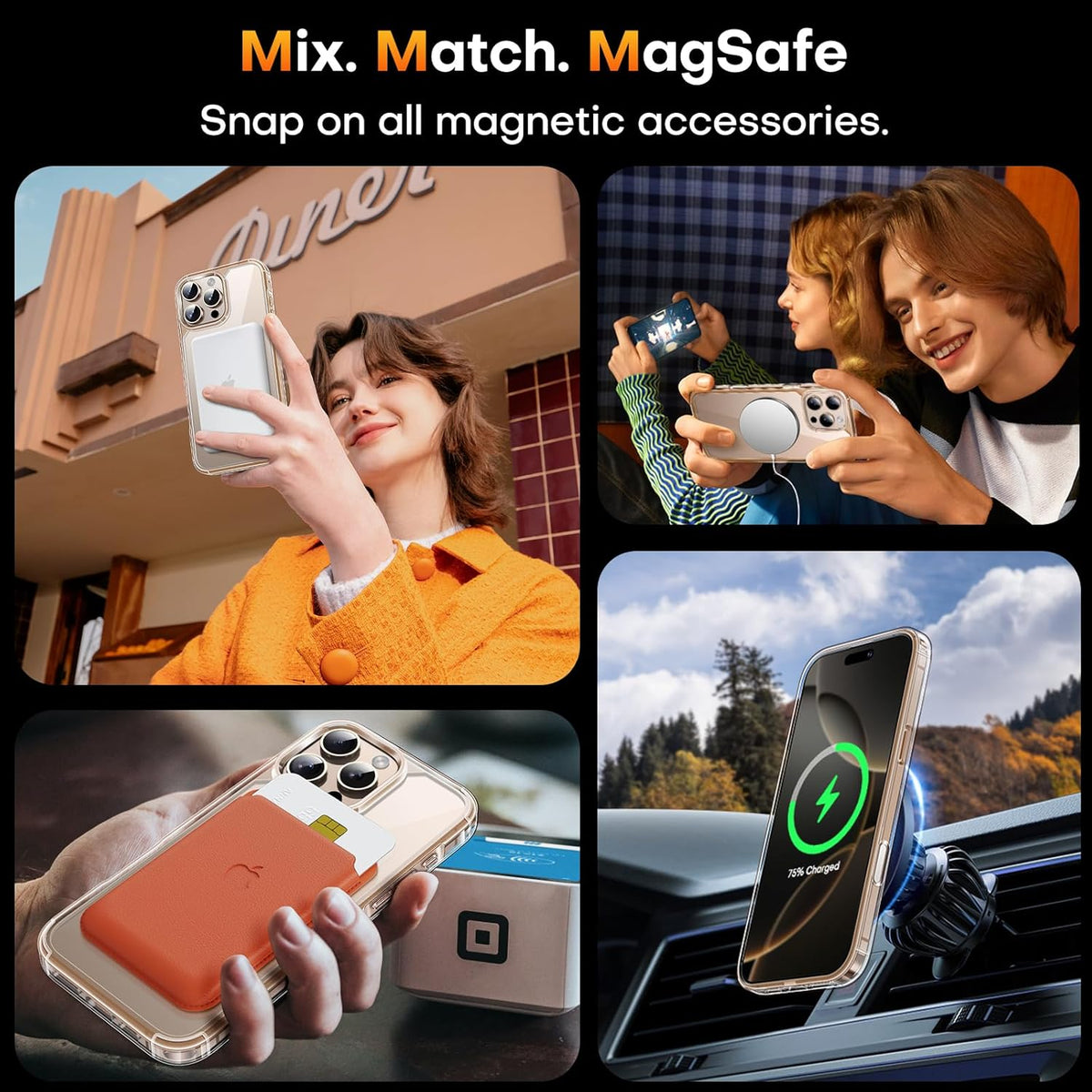 TAURI for iPhone 16 Pro Max Case with Camera Control Button, Compatible with MagSafe [Anti-Yellowing], Military-Grade Protection, Slim Shockproof Magnetic Case for iPhone 16 Pro Max 6.9", Clear
