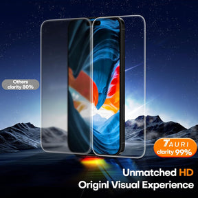 TAURI 4 in 1 for iPhone 16 Pro Screen Protector, 3 Pack Tempered Glass Film + 1 Dust Free Easy Installation Tool, 9H Hardness Bubble Free Micro-curved Edges HD Screen Protector for 16 Pro