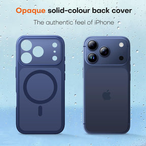 TAURI for iPhone 17 Pro Case, Compatible with MagSafe, (Full Camera Protection) Camera Control Cover Solid-Color Matte Magnetic Phone Case for 17 Pro 6.3", Blue