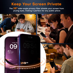 TAURI 2 Pack for 18 Pro Privacy Screen Protector, 1-Step Install