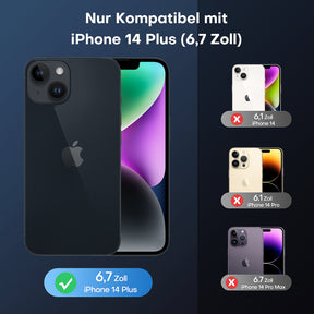 TAURI [5 in 1] Magnetic Case for iPhone 14 Plus [Military Grade Drop Protection] with 2X Screen Protector +2X Camera Lens Protector, Translucent Matte Slim Fit Compatible with Magsafe Case-Green