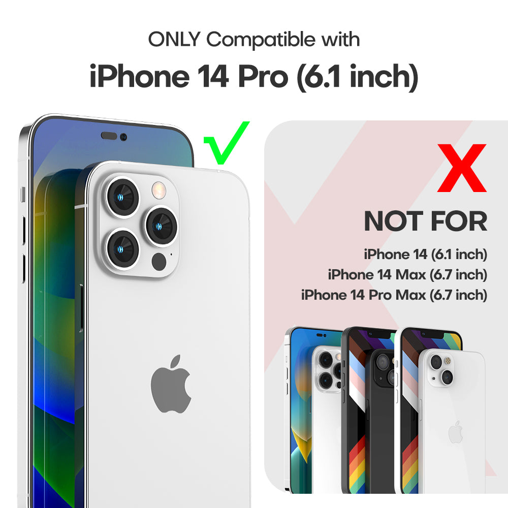 TAURI [5 in 1] for iPhone 14 Pro Case, [Not Yellowing] with 2X Tempered Glass Screen Protector + 2X Camera Lens Protector, [Military Grade Drop Protection] Shockproof Slim Phone Case 6.1 Inch, Green